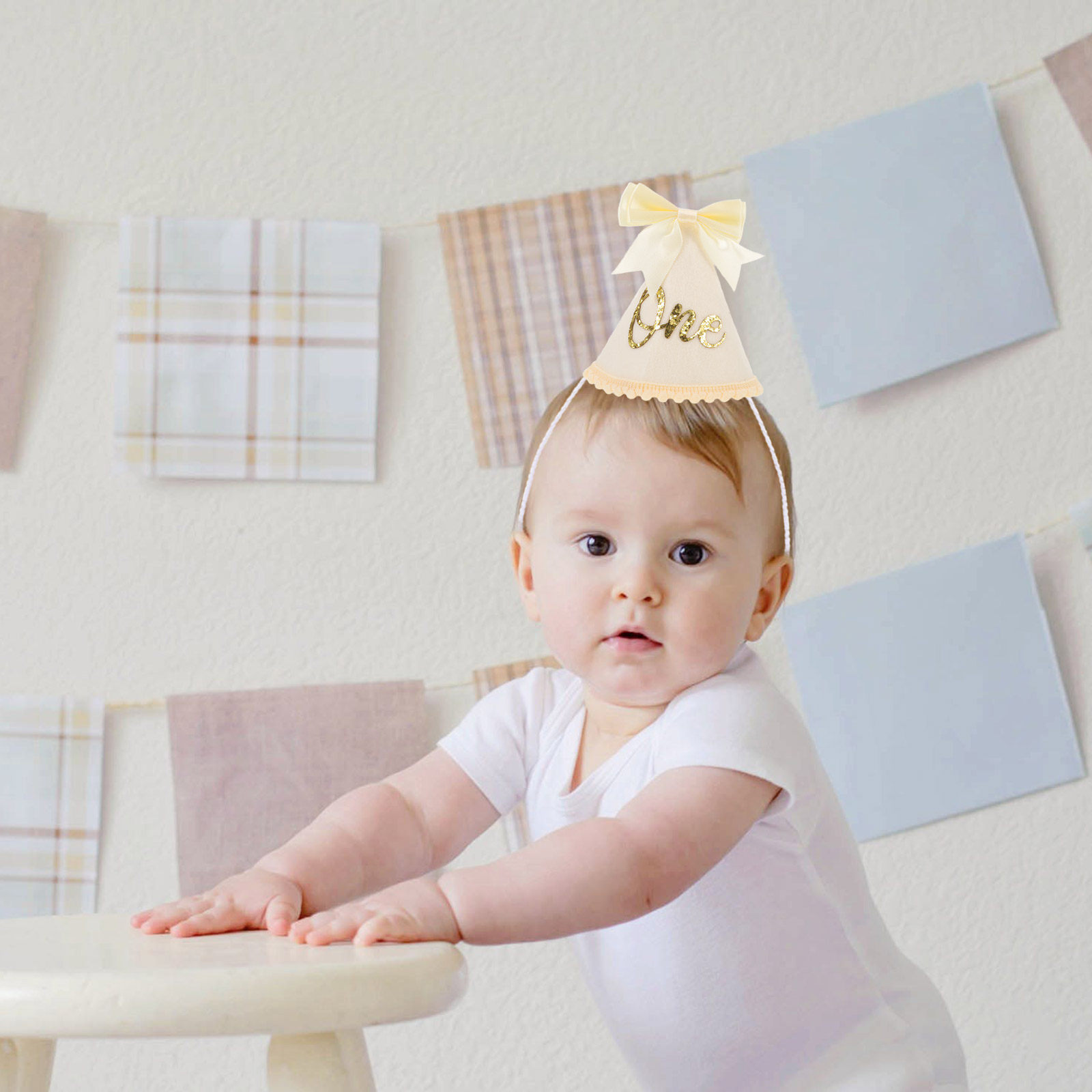 Birthday Hat Felt Bow First Bi - Party Hat Cone recension och pris