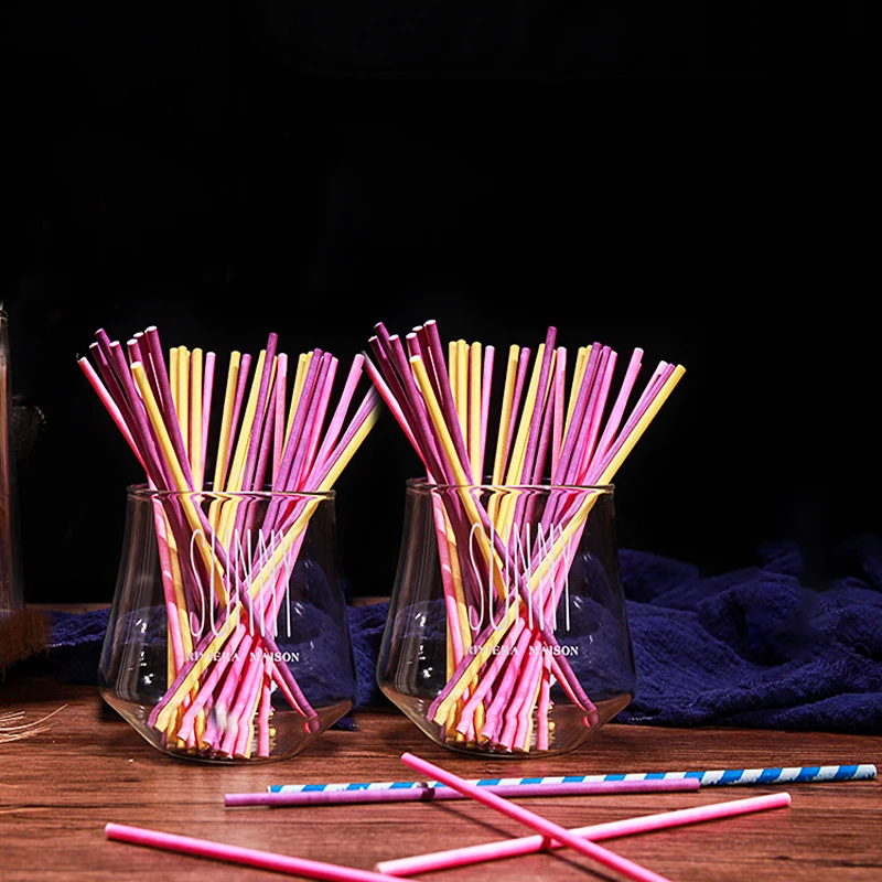 100Pcs/Lot Paper Lollipop Stic - Paper Straw Color recension och pris