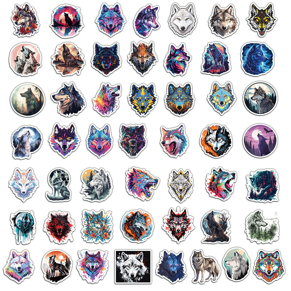 50PCS Wolf Decoration Sticker  - Plastic Cup 50Pcs recension och pris